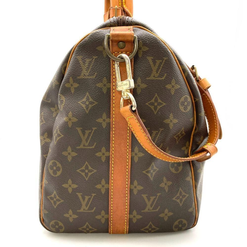 LOUIS VUITTON Authentic Brown Monogram Canvas Keepall 45 Boston Bag - Picture 3 of 10